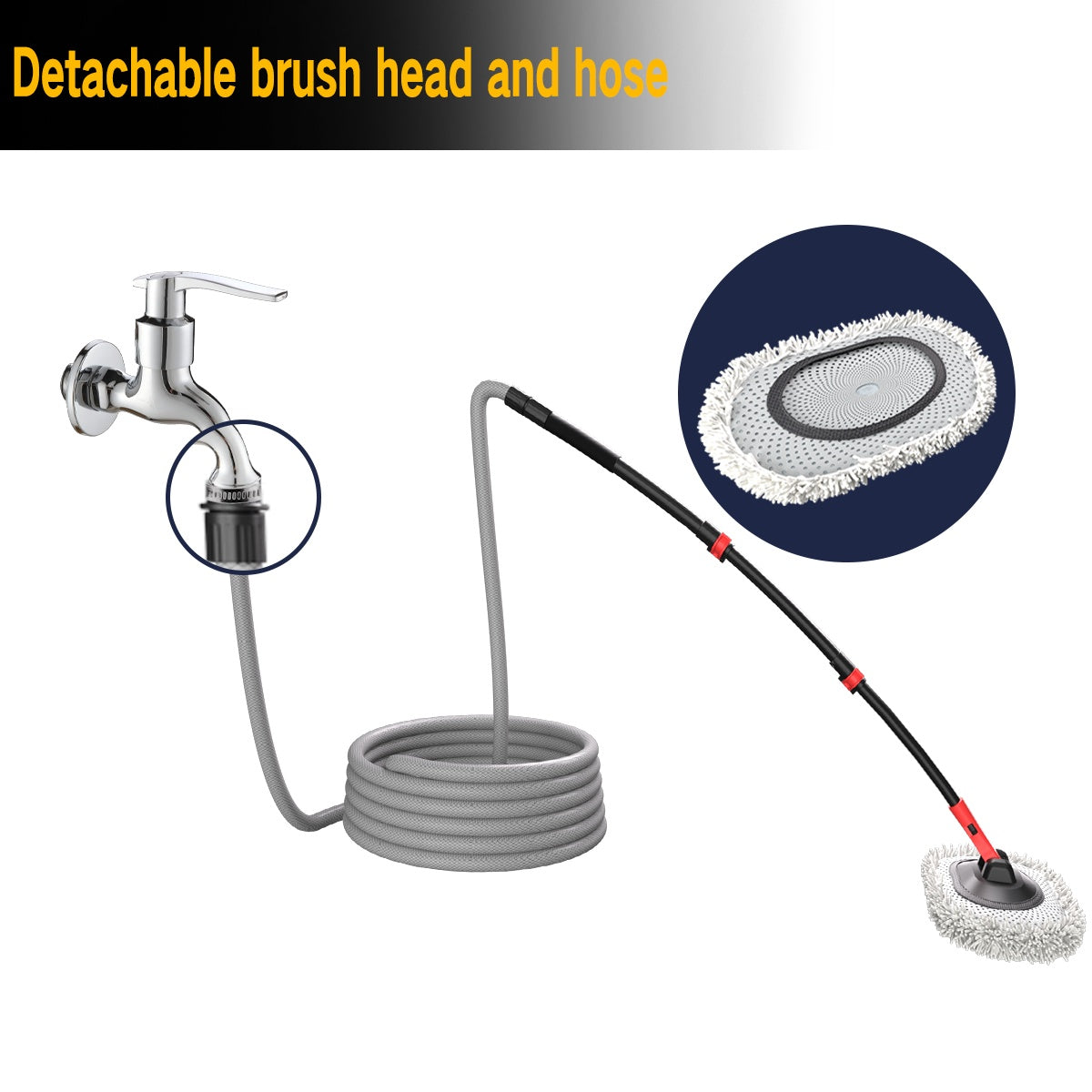 DetailDawn Water-Flow Car Wash Brush (41")