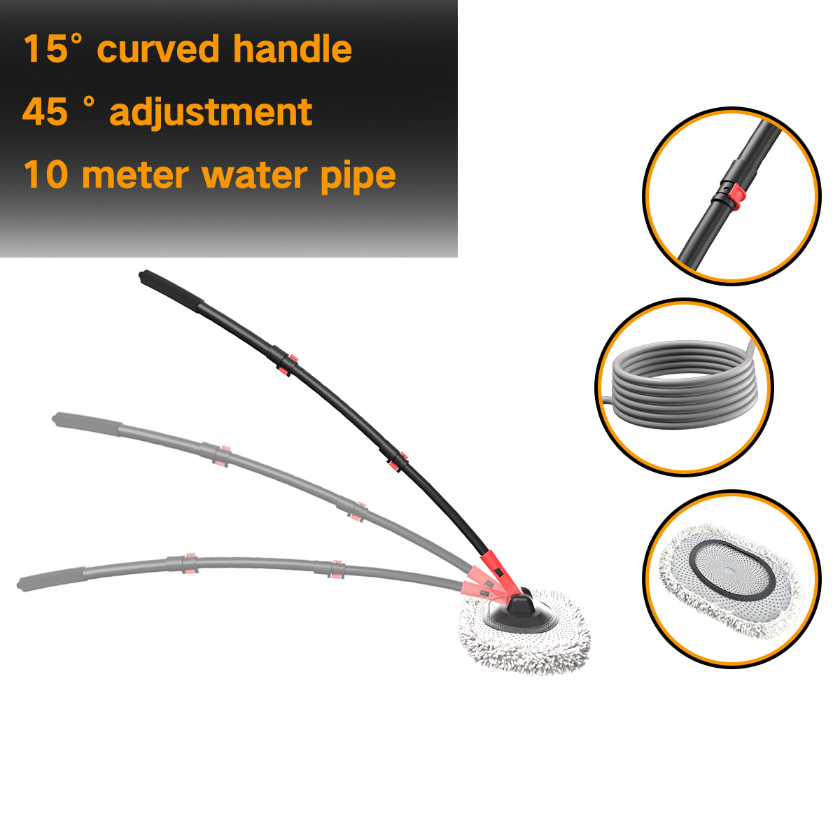 DetailDawn Water-Flow Car Wash Brush (41")